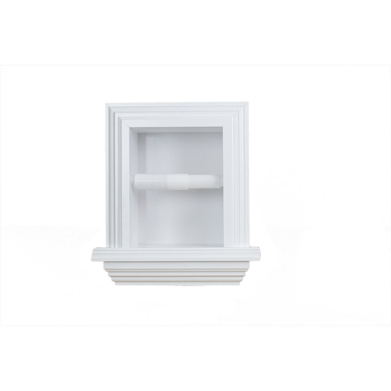 Porte-papier hygiénique encastré Tracy, Blanc