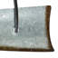 Sculpture murale demi-moulin à vent en métal galvanisé gris avec finition argentée vieillie effet rouille — 120,6 cm L x 61 cm H-1904910936-1904910937
