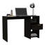 Bureau d'ordinateur avec 2 tablettes de rangement ouvertes et tiroir avec poignée-272179262
