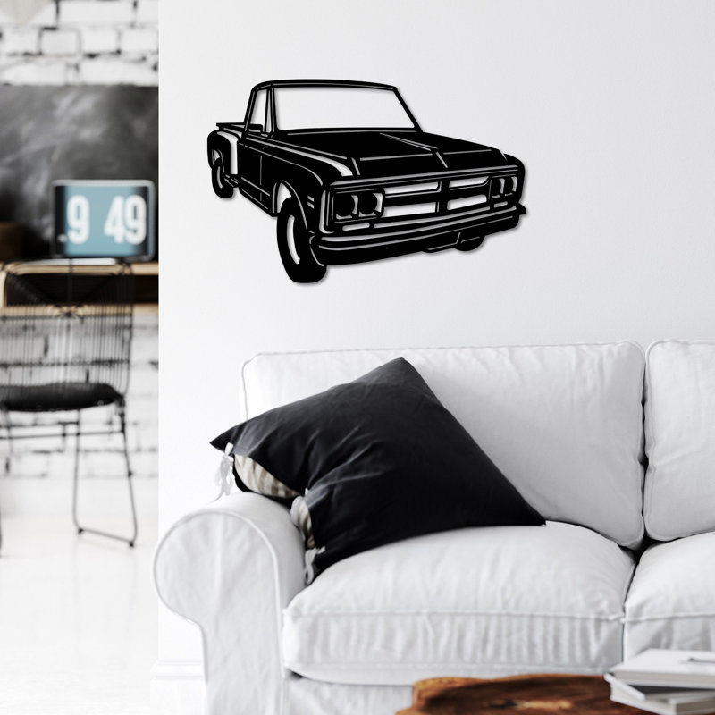 Decorative Metal Wall Accessory, Black, 23.6 x 15.4 inches | 100% Metal, Thickness: 0.06 inches | Lightweight Design (2.2 lbs) | Perfect for Modern Home Decor & Unique Wall Art Displays