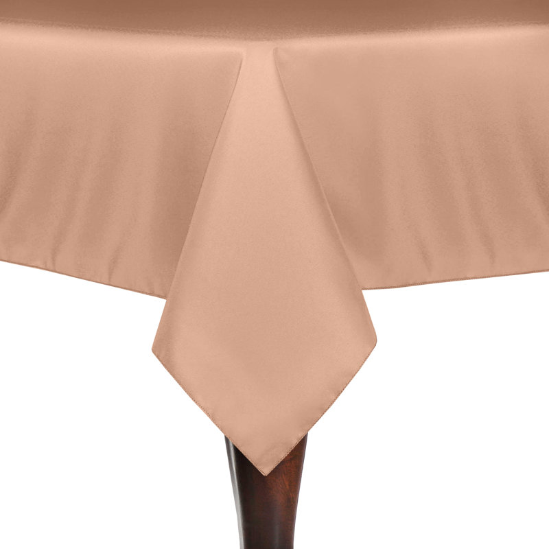 2 Pack Square Polyester Linen Tablecloth, Peach