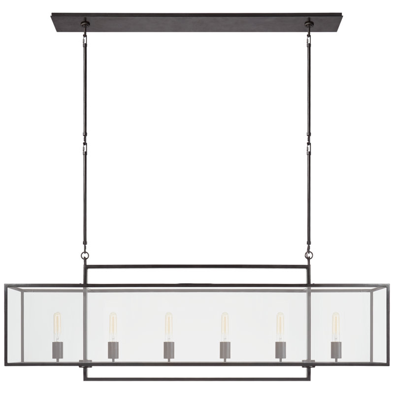 Ian K. Fowler Halle Large Linear Pendant, Aged Iron