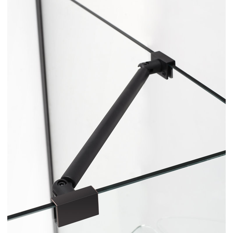 Oil Rubbed Bronze Frameless Hinged Corner Shower Enclosure