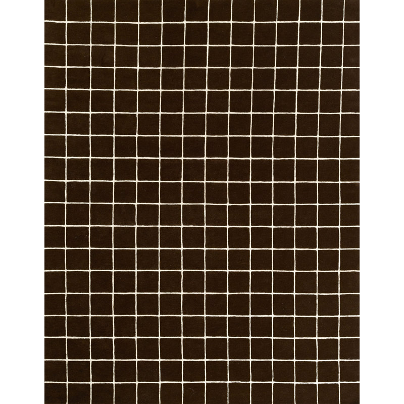 Tapis brun en laine touffeté à la main Montara Form, Rectangle 9 pi x 12 pi