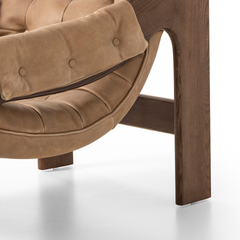 Kensington Armchair, Palermo Drift Genuine Leather, Terra Brown Ash