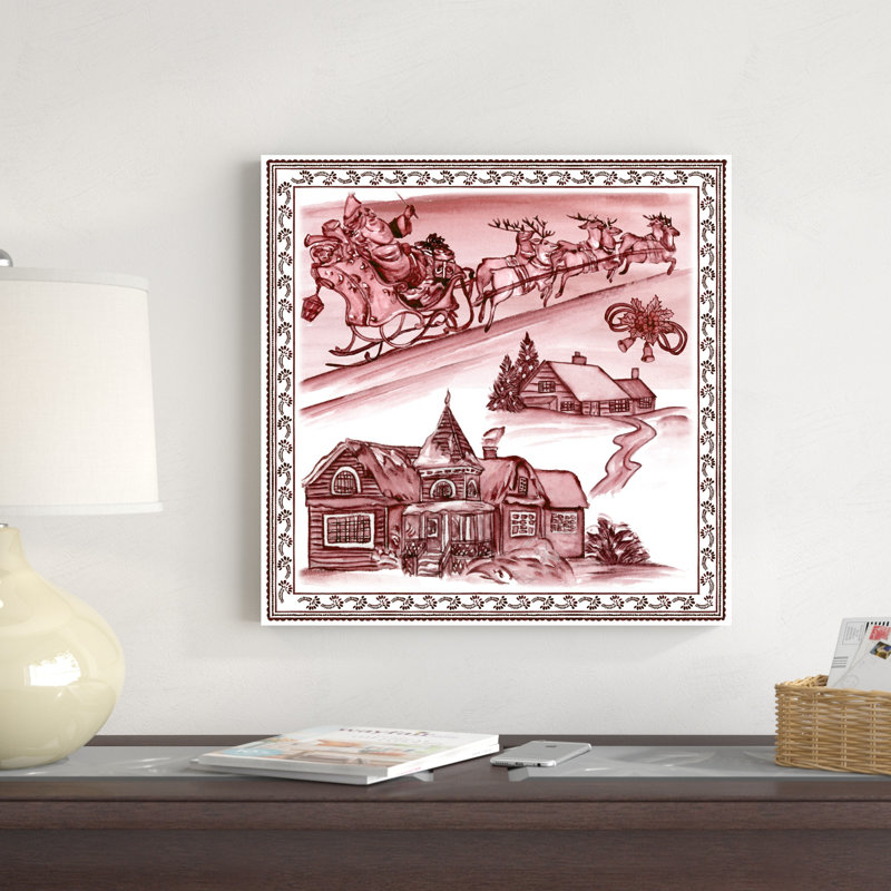 Toile de Noël Wonderland I, H 20 po x l 20 po x P 1,25 po