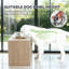Armoire de rangement à 2 portes avec bols surélevés pour chien, armoire d'appoint