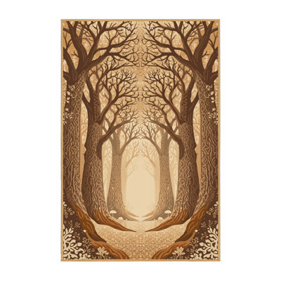 Tapis marocain doux et moelleux de style bohémien brun Olivet