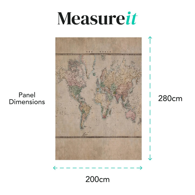 Superfresco Easy The Archivist Map Natural Print To Order Fixed Size 2.8m x 3m Mural