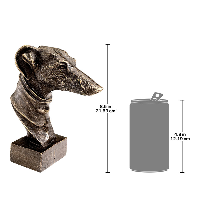 The Whippet Greyhound Foundry Iron Bust