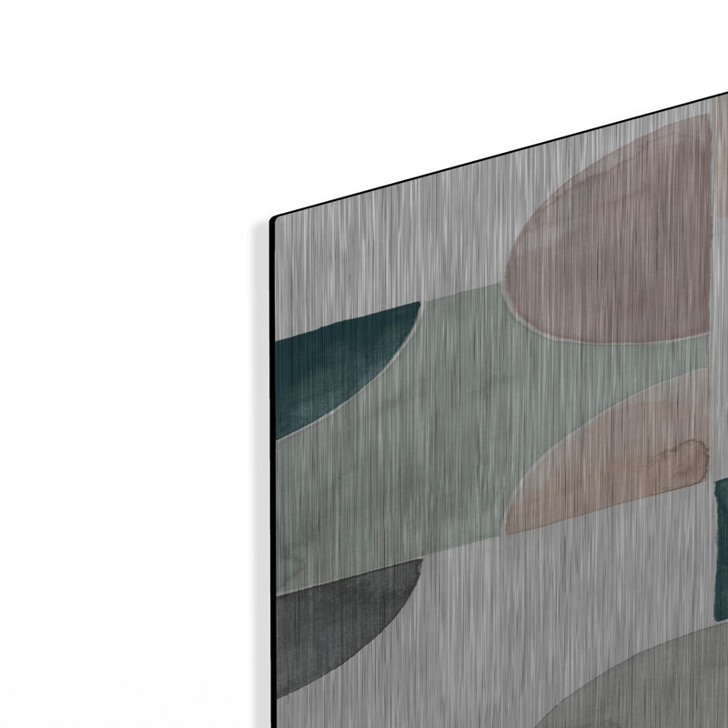 «Mute Mystery I» par Grace Popp, verre d'art mural en métal, H 36 po x l 24 po