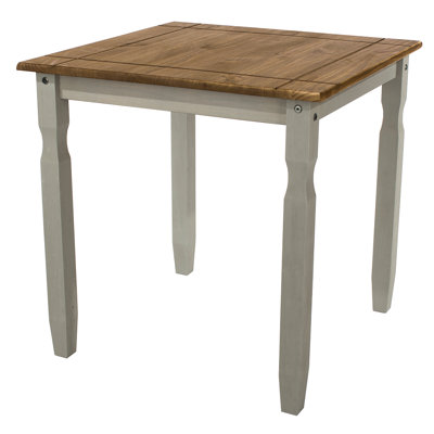 Cammack Pine Square Solid Wood Top with Solid Wood Base Dining Table