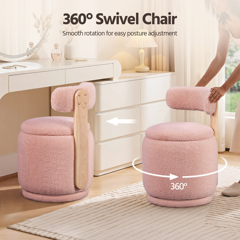 Accent Stool, Pink