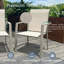 Ensemble de 2 chaises de jardin pour l'extérieur, chaise de salle à manger en métal Weather