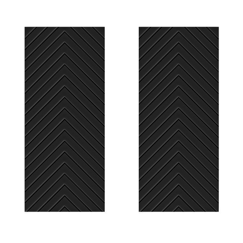 Portes de placard coulissantes à panneaux en bois manufacturé, Noir anthracite, 48 po x 84 po