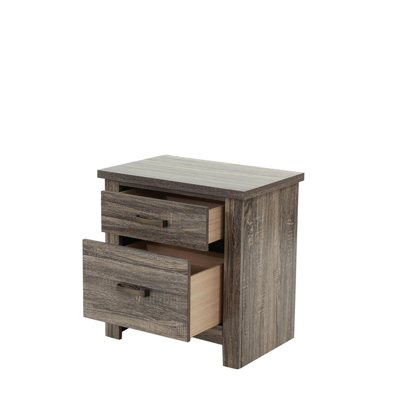 Table de chevet en chêne gris