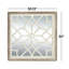 Miroir mural blanc en bois sculpté géométrique 30 po x 1 po x 30 po