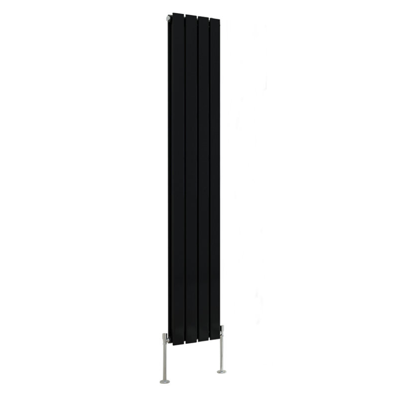 Vertical Double Flat Panel Radiators, Black, 1600cm H x 272cm W x 52cm D