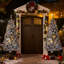Arbre de Noël artificiel 6 pi avec extrémités en PE, lumières colorées et base en métal pour décoration de Noël-1901437504