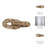 Emmeloord Decorative Object Metal & Aluminum Perforated Link Design 12" Sculptural Accent in Metallic Gold Finish for Modern Home Office Bedroom or Living Room Decor