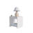 White Nightstand with Open Storage