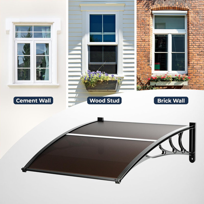 Window Door Awning, 40" H x 37.4" W x 40" D