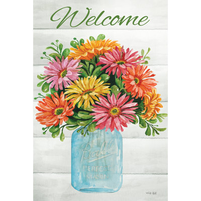 «Welcome Gerber Daisies On Canvas» par Cindy Jacobs, reproduction