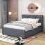 Lit plateforme tapissier avec couchette Elerte-566375482-566375428