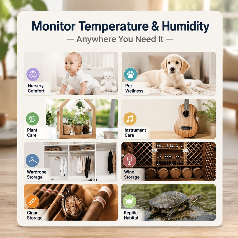 Thermomètre numérique numérique à l'intérieur et hygromètre