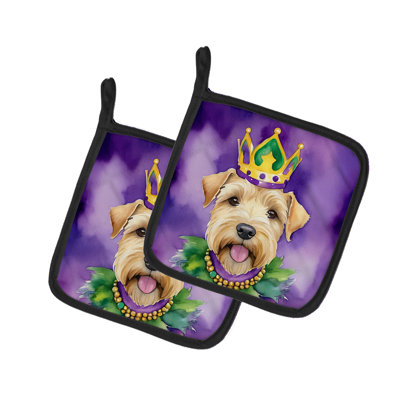 Paire de poignées Wheaten Terrier King of Mardi Gras