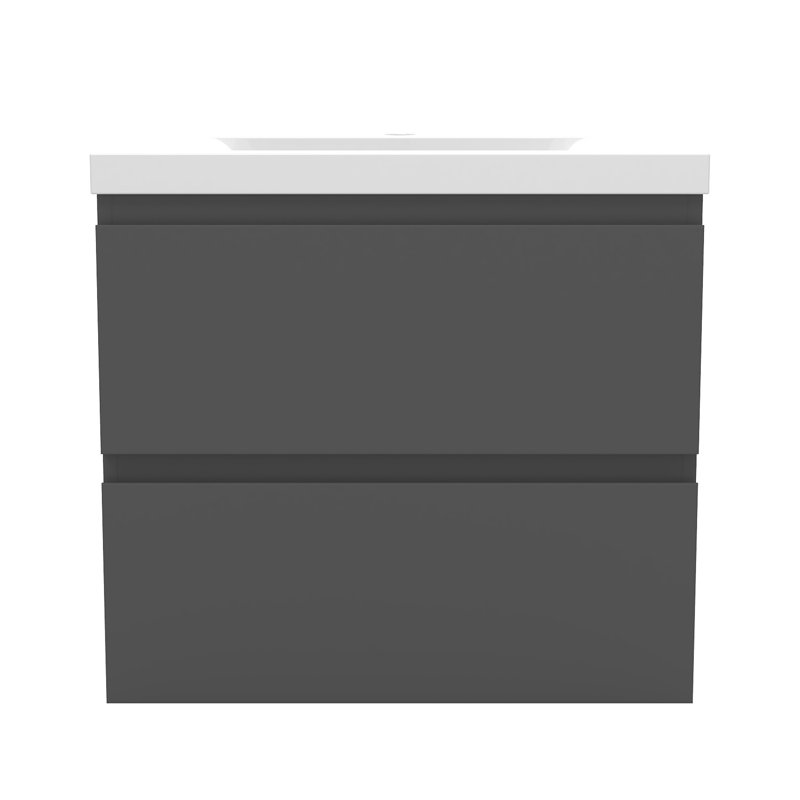 Nikoma 600mm Single Bathroom Vanity with Drop In Ceramic Basin, Grey