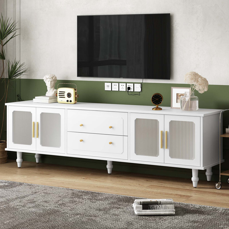 Whalan TV Stand for TVs up to 78", White