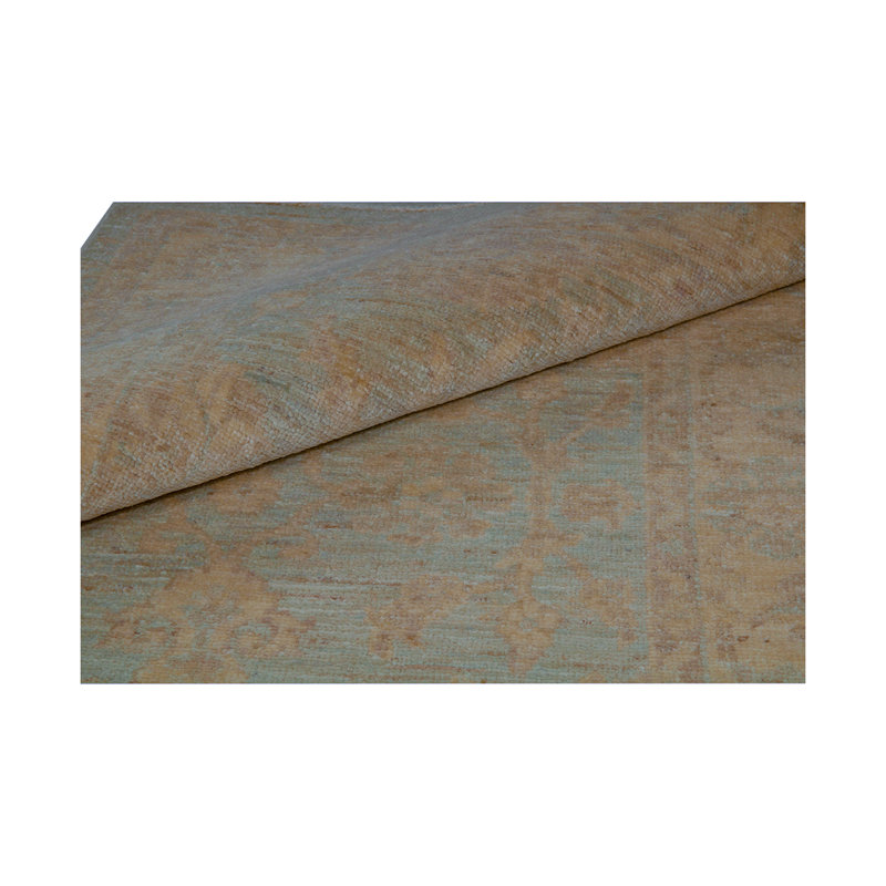 Tapis bleu / beige / brun noué à la main de haute qualité