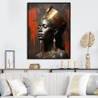 Portrait de femme tribale africaine Essence I - art mural tribal africain