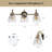 Almine 23" W 3-Light Iron Vanity Light with Textured Glass Shades