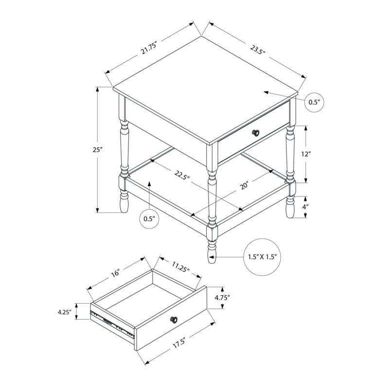 Table d'appoint Traditional Traditional