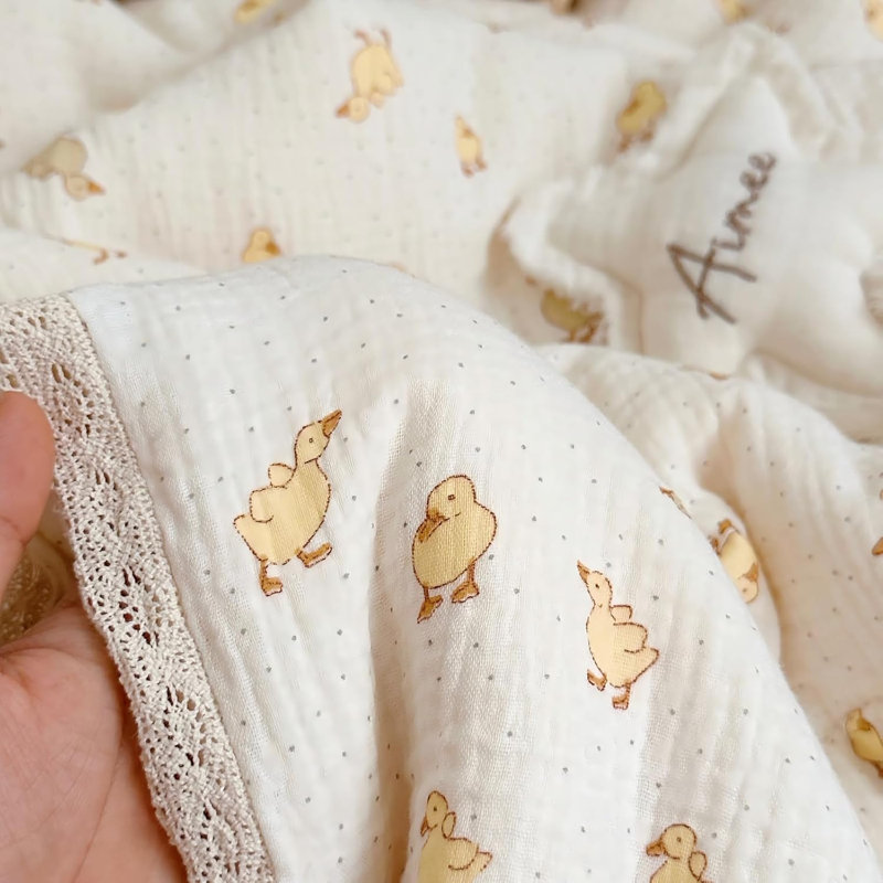 Cute Pattern 2-Layer Muslin Cotton Quilt/Blanket