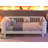 Wood Twin Size Platform Bed For Kids With Safety Guardrail, Low Profile Design, White Finish