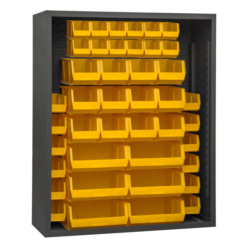 Qualls 48'' W Steel Shelving Unit, 72" H x 48" W x 18.31" D, Yellow