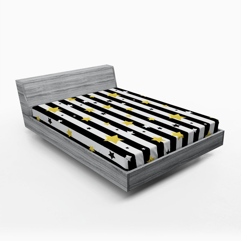 Microfiber Striped Fitted Sheet, Full Fitted Sheet