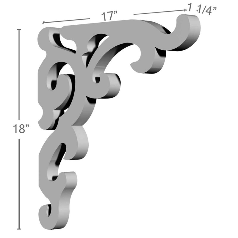 Ashford 18"H x 1 1/4"W x 17"D Bracket
