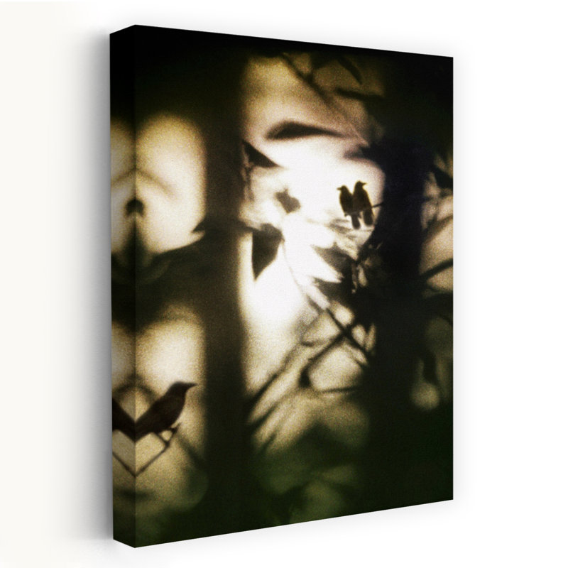 Contemporary Art Elegant Peaceful Abstract Bird Nature Landscape Wall Art by Angelo Cerantola - Wrapped Canvas Print