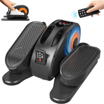 Under Desk Elliptical Machine - Electric, Quiet & Fully Assembled for Seniors. Portable Seated Leg Exerciser with Remote Control. ESL Pedal Trainer