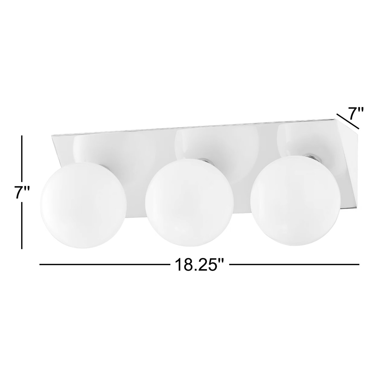 Aspyn 3-Light Dimmable Vanity Light, Polished Nickel