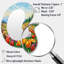 Grand miroir mural traditionnel tulipes colorées sur un paysage de montagne I - Tulipes 3D-107228272