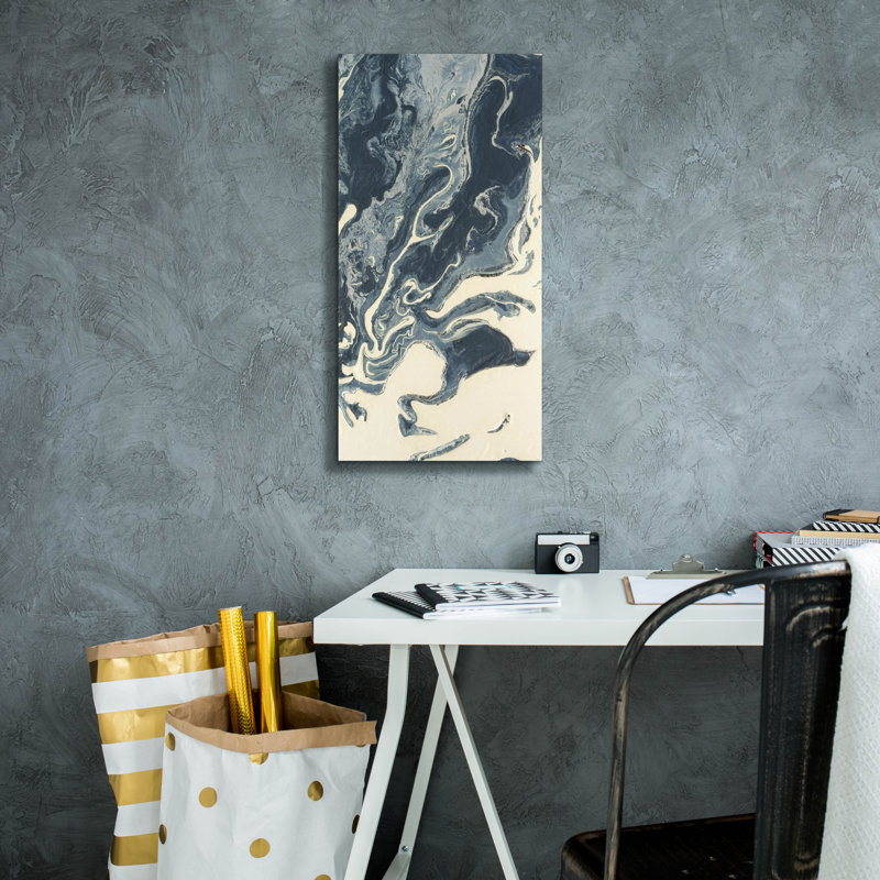  «Big Blue Marble 1» par Alicia Longley, art mural sur toile, 12 po x 24 po