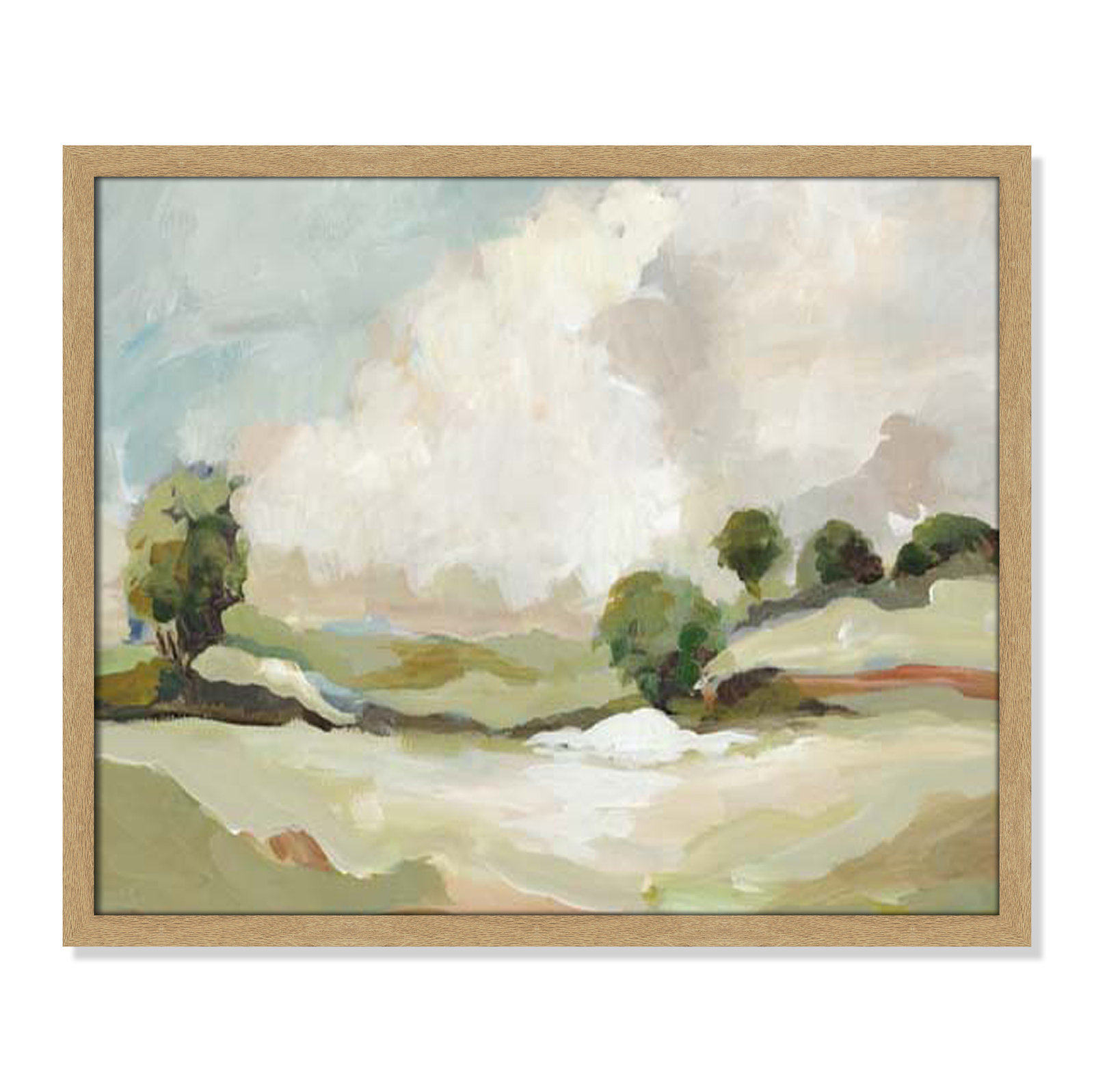 Pastoral Land Print, 21.5" H x 25.5" W x 1.25" D, Brown