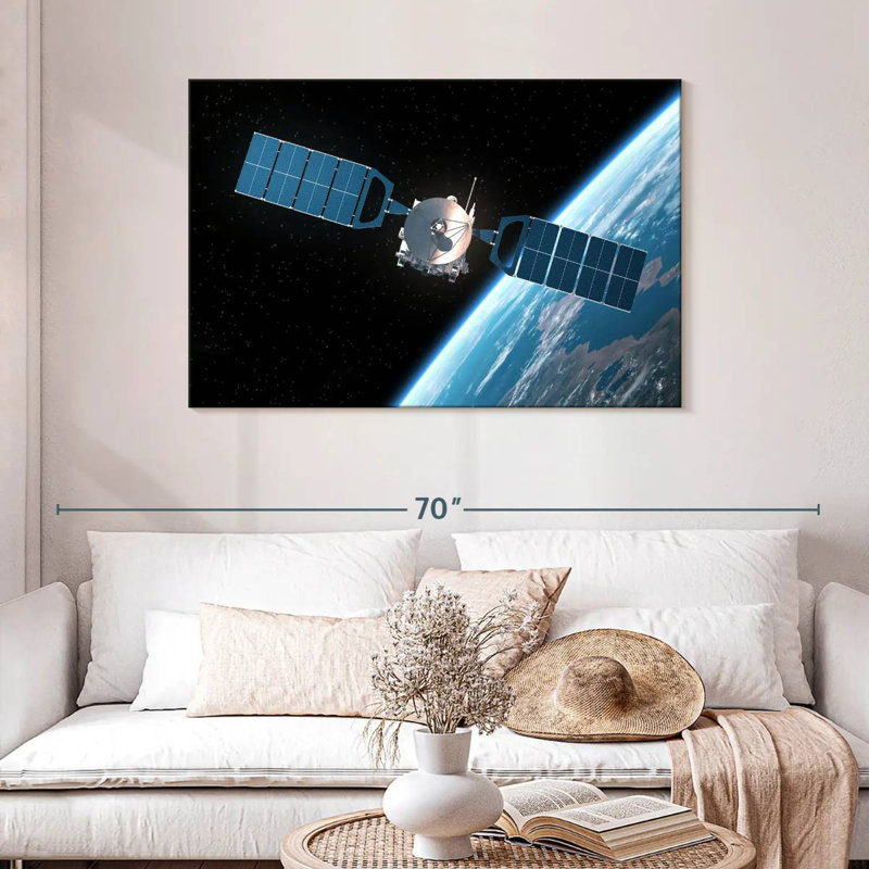 Oberle Satellite Orbiting Earth, 30" H x 45" W