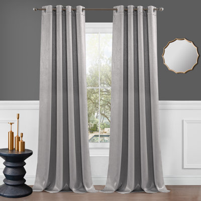 Dainty Home Grommet Blackout Curtains - Silver 54" W X 84" L, Room Darkening, Machine Washable Window Curtain Panels For Bedroom & Living Room - Ideal Blackout Curtain Solution Set Of 2 Panels
