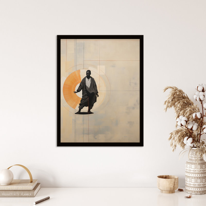 Qigong Serenity Shaolin Monk Practicing Mindfulness Simple - Single Picture Frame Print